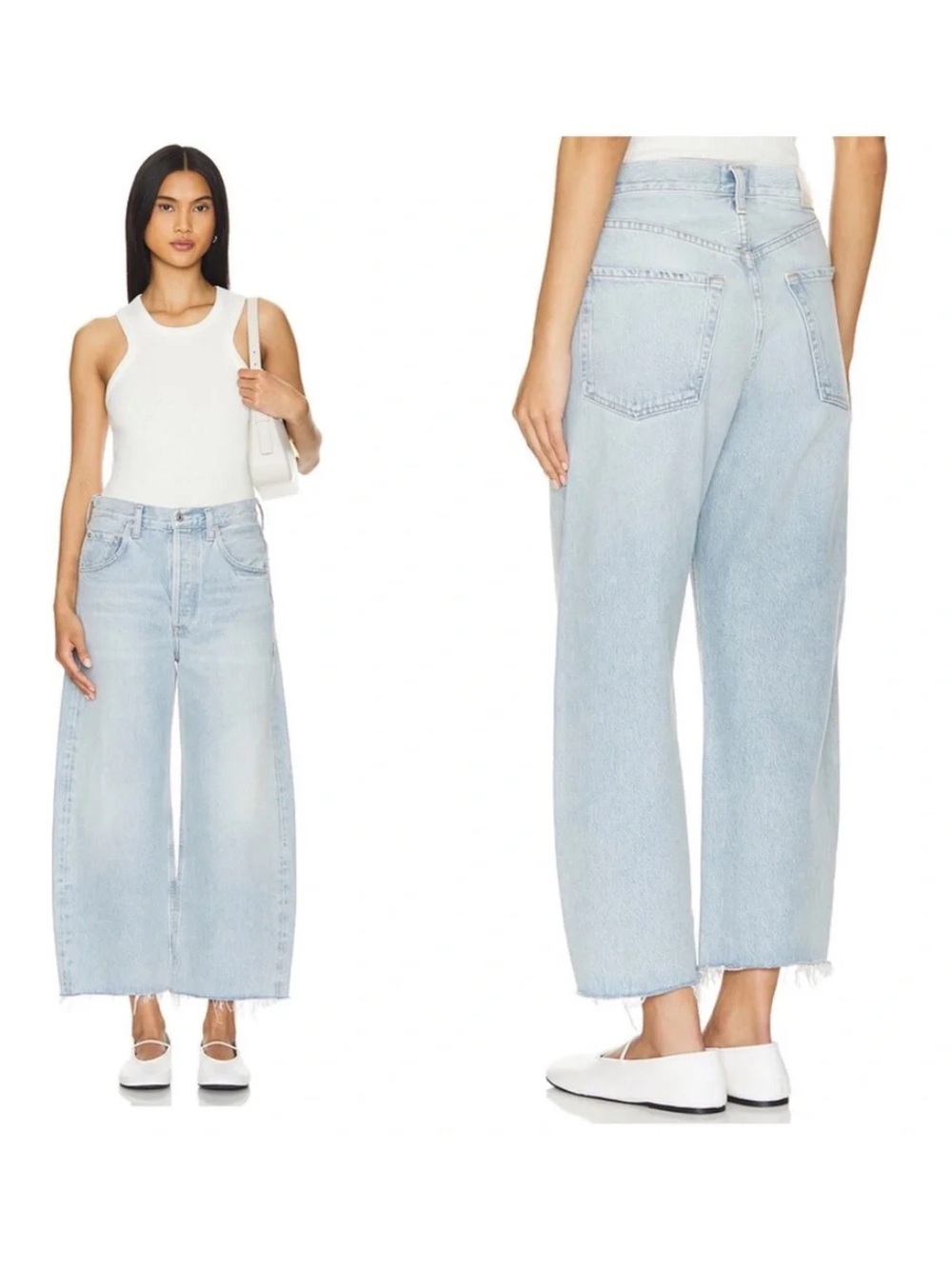 Citizens of Humanity Ayla Raw Hem Crop Jeans Sz 29 Freshwater NWT